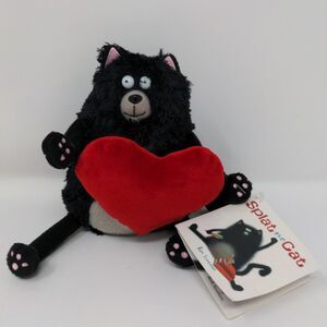 2009 Splat the Cat Black Heart Plush w/ Tag Rob Scotton Valentine’s Day RARE